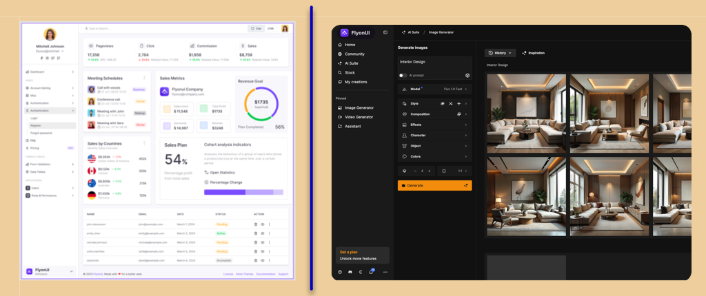 Sample FlyonUI Screenshot
